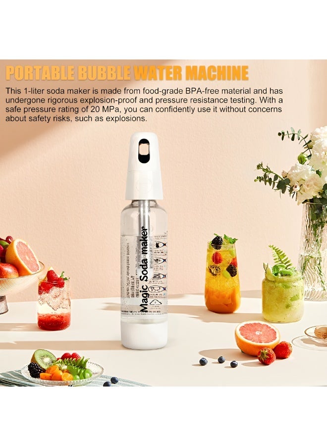 1L Sparkling Water Bottle – Manual Soda Siphon for Carbonated Water, Portable Soda Maker Bottle for Home & Outdoor - Image 5